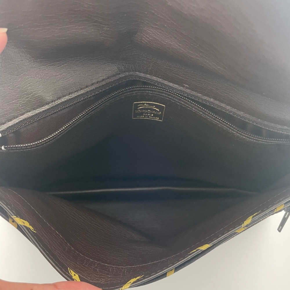 Vintage Longchamp Paris Monogram Clutch | Made in France | Rare Equestrian - Picture 7 of 11